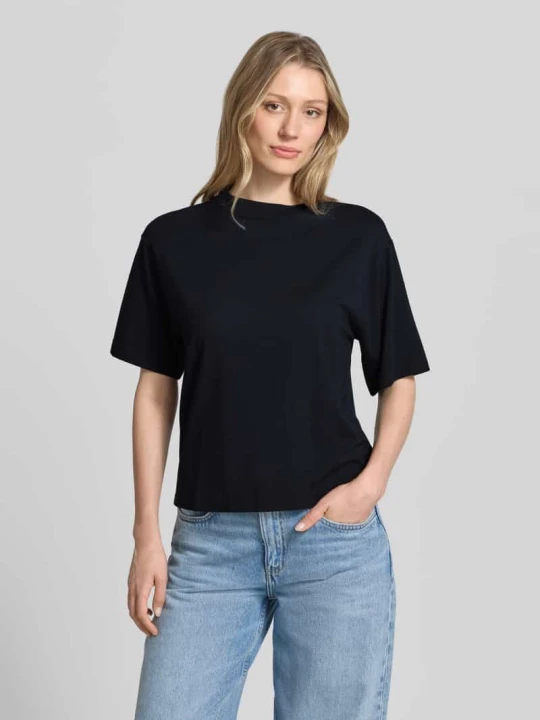 Zdjęcie produktu męski t-shirt w kroju regular fit z mieszanki bawełny Marc O'Polo Czarny