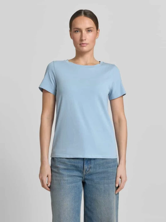Zdjęcie produktu męski t-shirt w kroju regular fit z mieszanki bawełny model 'MULTIF' Weekend Max Mara Jasnoniebieski