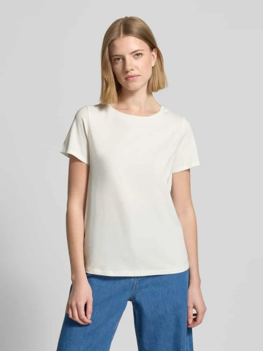 Zdjęcie produktu męski t-shirt w kroju regular fit z mieszanki bawełny model 'MULTIF' Weekend Max Mara Biały
