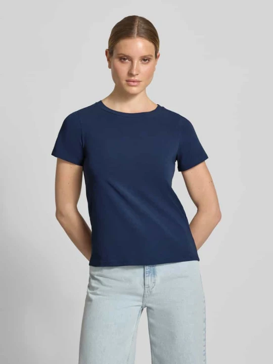 Zdjęcie produktu męski t-shirt w kroju regular fit z mieszanki bawełny model 'MULTIF' Weekend Max Mara Granatowy