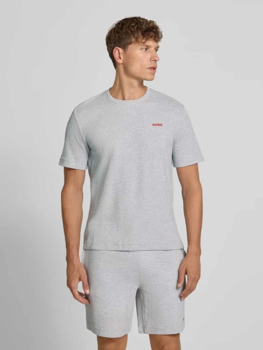 Zdjęcie produktu męski t-shirt z mieszanka bawełny model 'AUSTIN' Hugo Średnioszary