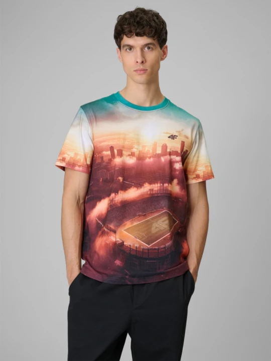 Zdjęcie produktu Męski t-shirt z nadrukiem 4F 4FRSS26TTSHM3639 - multikolor