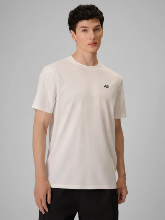 Zdjęcie produktu Męski t-shirt z nadrukiem 4F 4FRSS26TTSHM3977 - biały