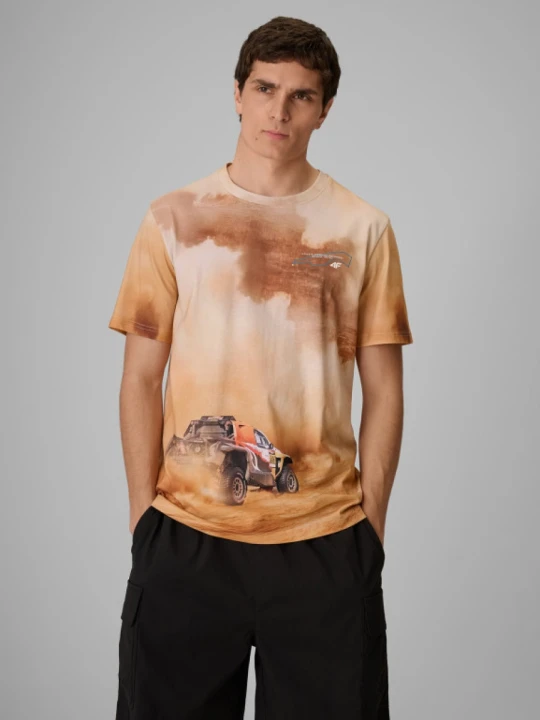Zdjęcie produktu Męski t-shirt z nadrukiem 4F 4FRSS26TTSHM4237 - multikolor