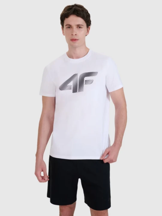 Zdjęcie produktu Męski t-shirt z nadrukiem 4F 4FWMM00TTSHM2257 - biały