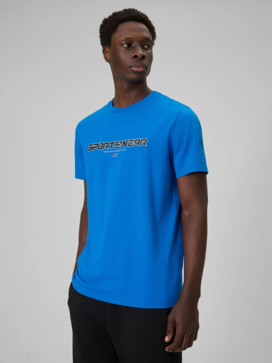 Zdjęcie produktu Męski t-shirt z nadrukiem 4F 4FWSS26TTSHM3033 - niebieski