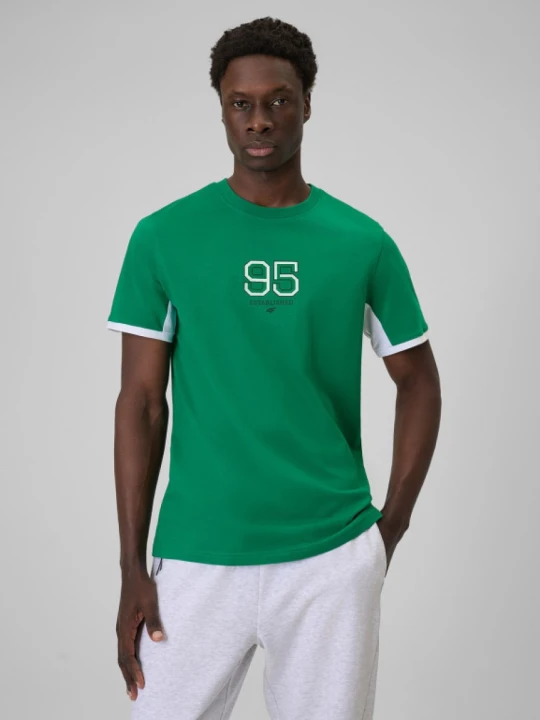 Zdjęcie produktu Męski t-shirt z nadrukiem 4F 4FWSS26TTSHM3323 - zielony