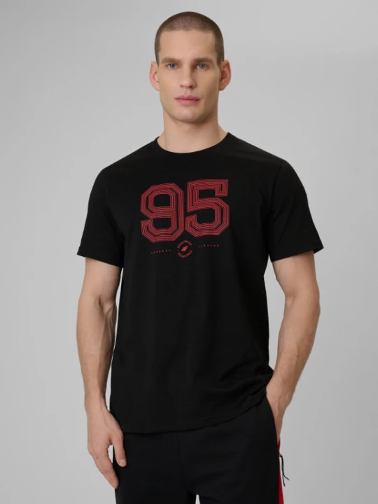 Zdjęcie produktu Męski t-shirt z nadrukiem 4F 4FWSS26TTSHM3327 - czarny