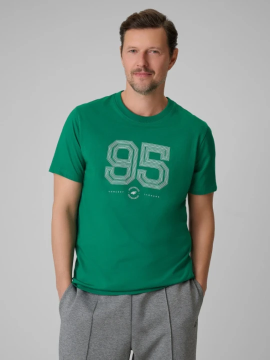 Zdjęcie produktu Męski t-shirt z nadrukiem 4F 4FWSS26TTSHM3327 - zielony