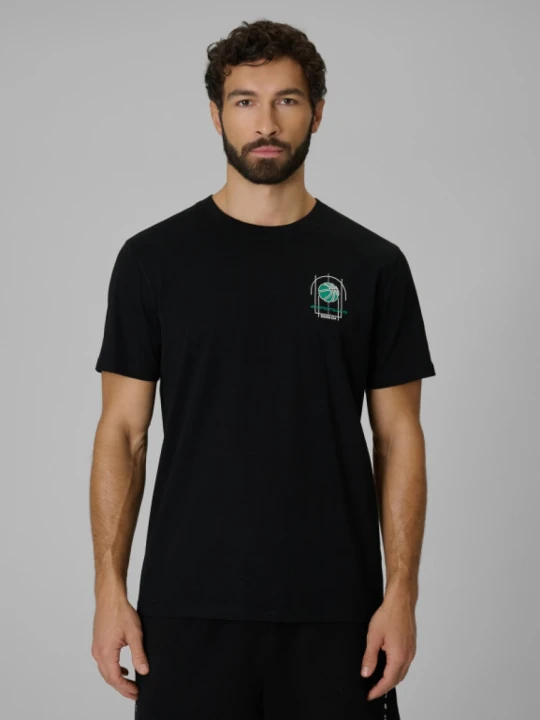 Zdjęcie produktu Męski t-shirt z nadrukiem 4F 4FWSS26TTSHM3329 - czarny