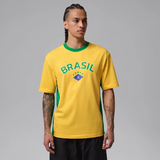 Zdjęcie produktu Męski T-shirt z nadrukiem Air Jordan 85 - Żółty