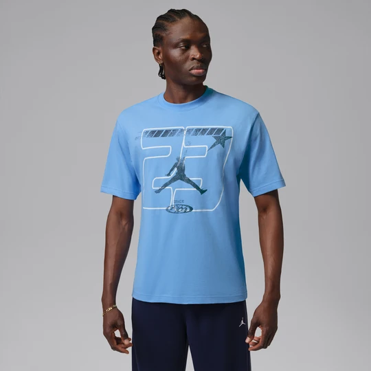 Zdjęcie produktu Męski T-shirt z nadrukiem Jordan - Niebieski