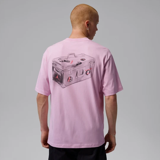 Zdjęcie produktu Męski T-shirt z nadrukiem Jordan - Różowy