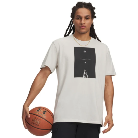 Zdjęcie produktu Męski t-shirt z nadrukiem Under Armour Curry Greatest Shooter Tee - biały