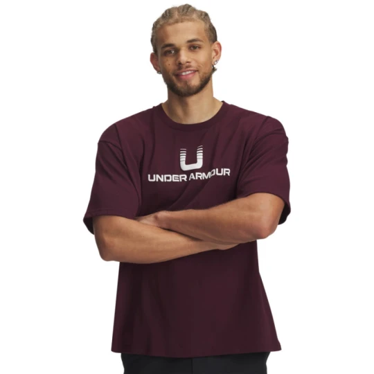Zdjęcie produktu Męski t-shirt z nadrukiem Under Armour UA HWT U LOGO SS - bordowy