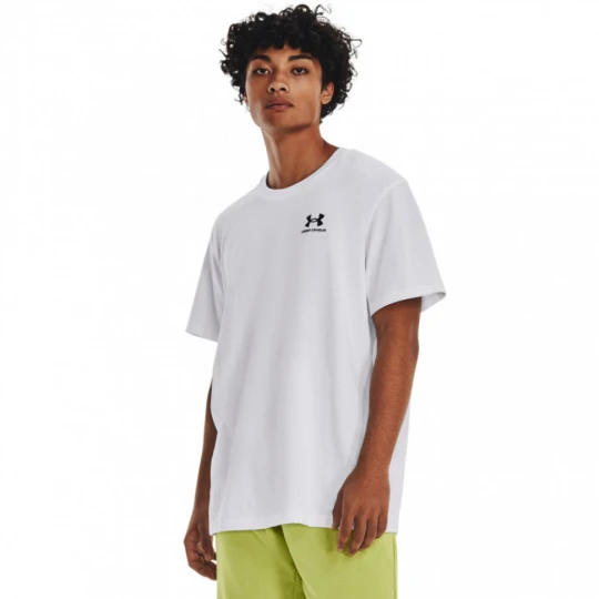 Zdjęcie produktu Męski t-shirt z nadrukiem Under Armour UA Logo Emb Heavyweight SS - biały