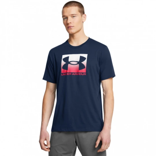 Zdjęcie produktu Męski t-shirt z nadrukiem Under Armour UA M Boxed Sports Updated Ss - granatowy