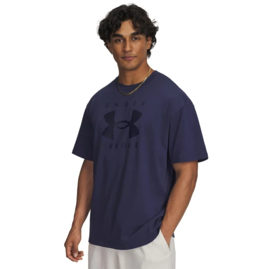 Zdjęcie produktu Męski t-shirt z nadrukiem Under Armour UA M Hw Os Branded Ss - granatowy