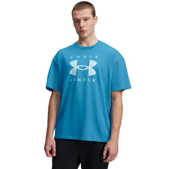 Zdjęcie produktu Męski t-shirt z nadrukiem Under Armour UA M Hw Os Branded Ss - niebieski