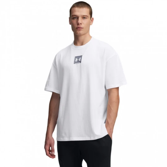 Zdjęcie produktu Męski t-shirt z nadrukiem Under Armour UA M Hw Os Sm Box Ss - biały