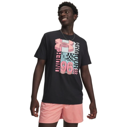 Zdjęcie produktu Męski t-shirt z nadrukiem Under Armour UA M LOGO COLLAGE - czarny
