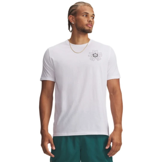 Zdjęcie produktu Męski t-shirt z nadrukiem Under Armour UA M Radial WM SS - biały