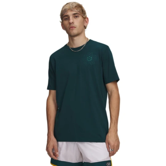 Zdjęcie produktu Męski t-shirt z nadrukiem Under Armour UA M Radial WM SS - zielony