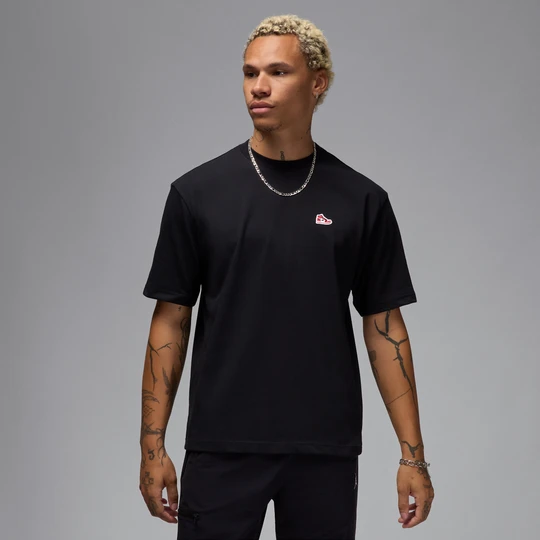 Zdjęcie produktu Męski T-shirt z naszywką Sneaker Jordan Brand - Czerń