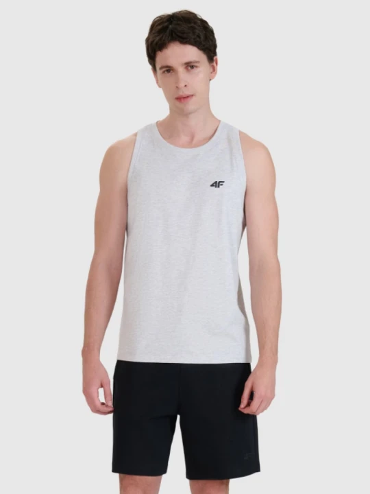 Zdjęcie produktu Męski top regular 4F 4FWMM00TSLEM126 - szary