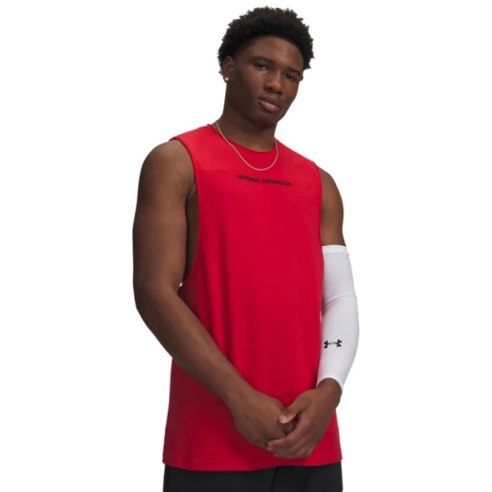 Zdjęcie produktu Męski top treningowy Under Armour UA Hoops Training Tank - czerwona