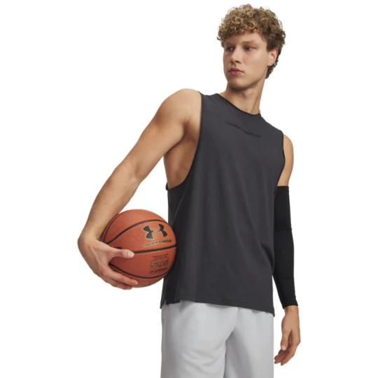 Zdjęcie produktu Męski top treningowy Under Armour UA Hoops Training Tank - szara