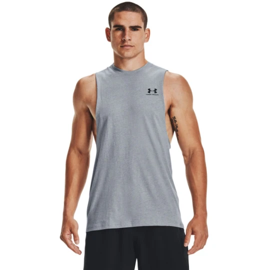 Zdjęcie produktu Męski top treningowy Under Armour UA LEFT CHEST CUT OFF TANK - szary