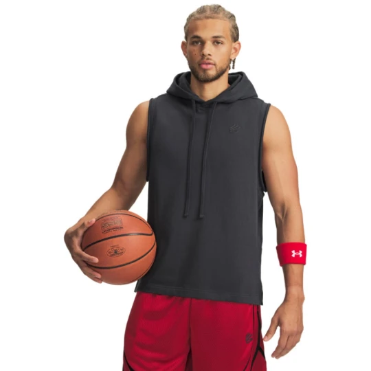 Zdjęcie produktu Męski top treningowy z kapturem Under Armour Curry SLVS Hoodie - szary