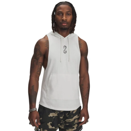 Zdjęcie produktu Męski top treningowy z kapturem Under Armour Project Rock Snake SL HD - biały