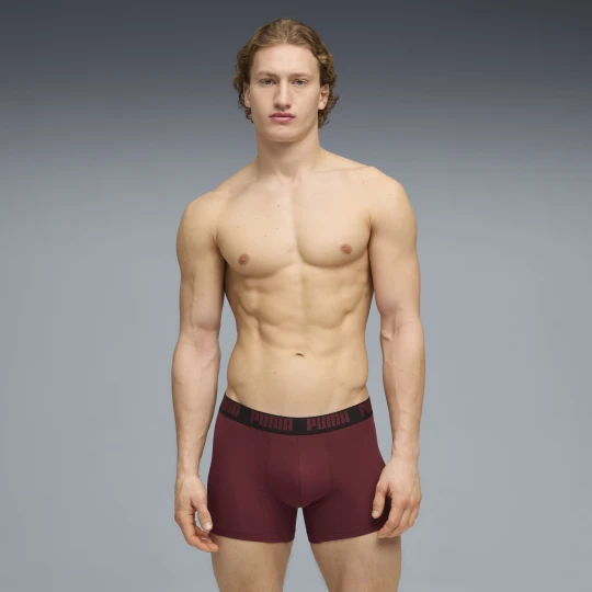 Zdjęcie produktu Męskie bokserki PUMA, 2 pary, Odzież, Czerwony Bordeaux