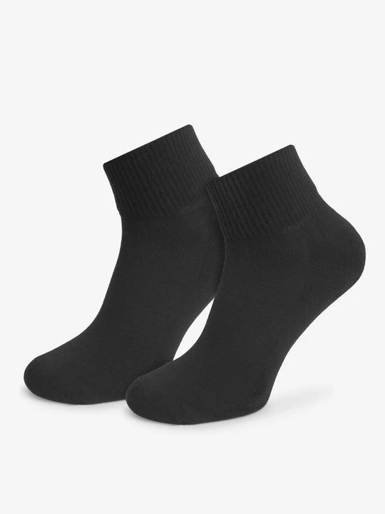 Zdjęcie produktu Męskie czarne bawełniane skarpetki bezuciskowe z płaskim szwem - Stay fresh MARILYN