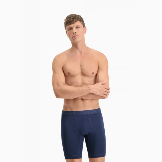 Zdjęcie produktu Męskie długie bokserki z mikrofibry PUMA Sport (dwupak), Odzież, Niebieski