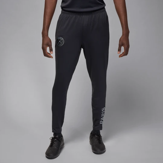 Zdjęcie produktu Męskie dzianinowe spodnie piłkarskie Jordan Dri-FIT Paris Saint-Germain Strike (wersja czwarta) - Czerń