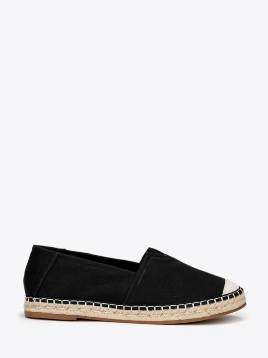 Zdjęcie produktu Męskie espadryle z plecionym noskiem czarne Wittchen