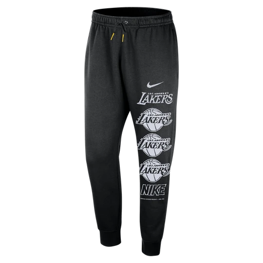 Zdjęcie produktu Męskie joggery z polaru Nike NBA Los Angeles Lakers Courtside - Czerń