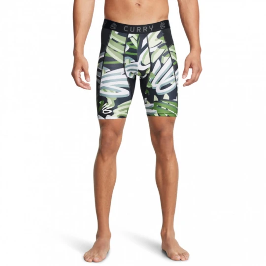 Zdjęcie produktu Męskie legginsy krótkie treningowe Under Armour UA Curry HG Prtd Shorts - zielone