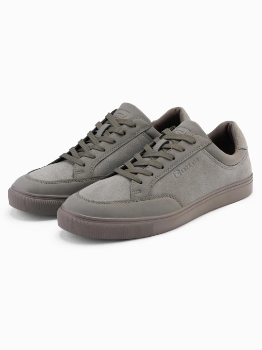 Zdjęcie produktu Męskie monochromatyczne buty w stylu streetwearowym – oliwkowe V4 - Rozmiar: 42 Ombre Clothing oliwkowy