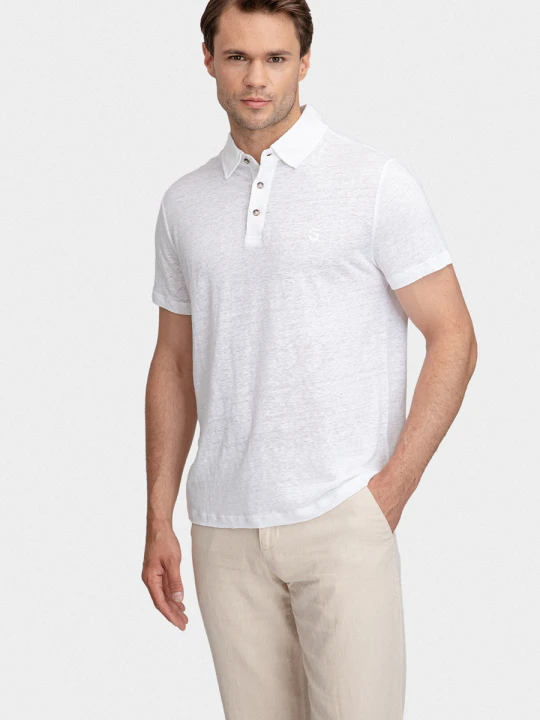 Zdjęcie produktu Męskie polo 01045A00GCA Giacomo Conti bialy