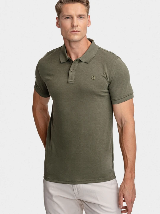 Zdjęcie produktu Męskie polo SALVATORE 01035B61GSA Giacomo Conti ciemnozielony