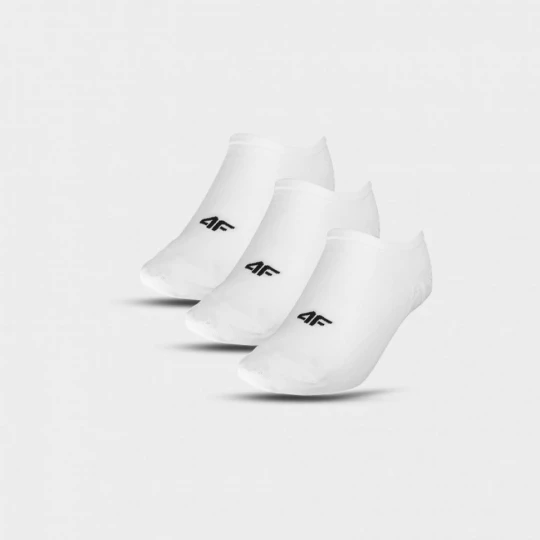 Zdjęcie produktu Męskie skarpetki niskie (3-pack) 4F 4FWMM00USOCM275 - białe