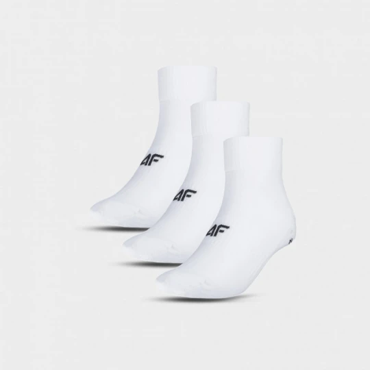 Zdjęcie produktu Męskie skarpetki niskie (3-pack) 4F 4FWMM00USOCM278 - białe