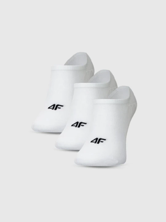 Zdjęcie produktu Męskie skarpetki stopki 4F (3-pack) 4FWMM00USOCM477 - białe