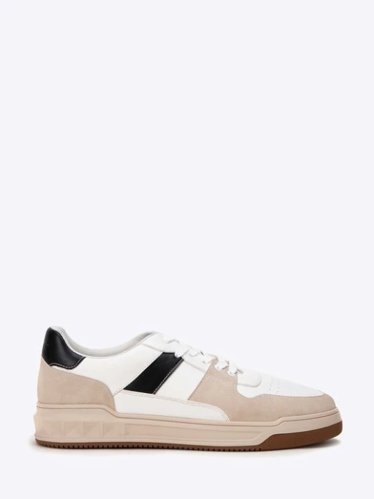 Zdjęcie produktu Męskie sneakersy z ekoskóry biało - beżowe Wittchen