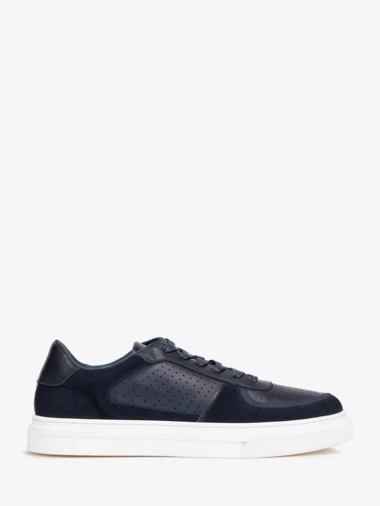 Zdjęcie produktu Męskie sneakersy ze skóry granatowe Wittchen
