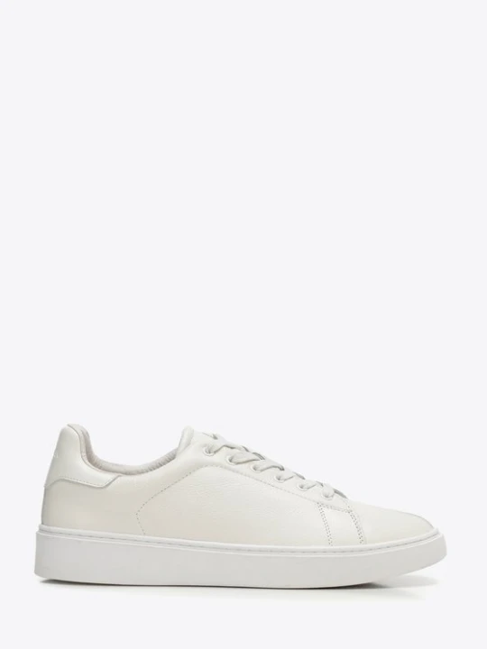 Zdjęcie produktu Męskie sneakersy ze skóry naturalnej licowej kremowe Wittchen kremowy